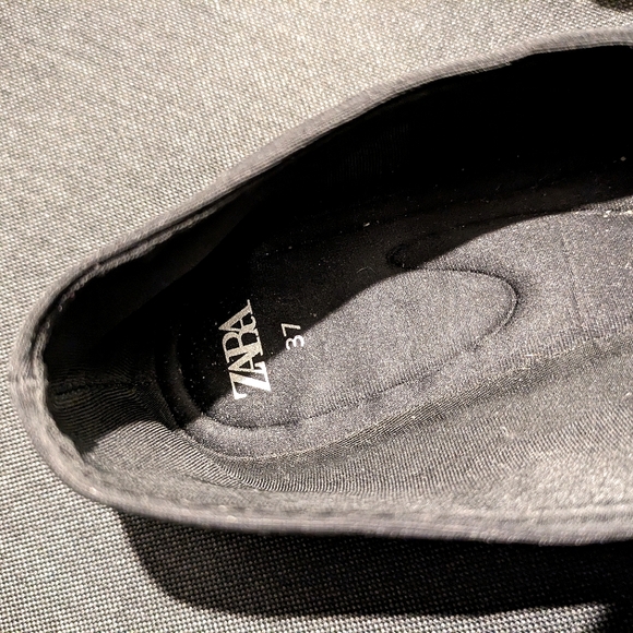 Zara Black Satin Ballet Flats (Size 37) - Picture 3 of 3